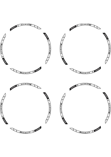 Bajaj Dominar 400 Baskılı Jant Dışı Şerit Motosiklet Sticker Etiket Modeli Beyaz modelleri