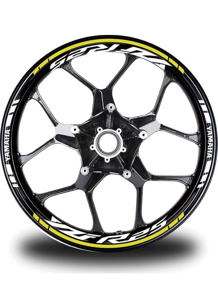 Sarı Yamaha Yzf R25 Takım Jant Sticker Etiket