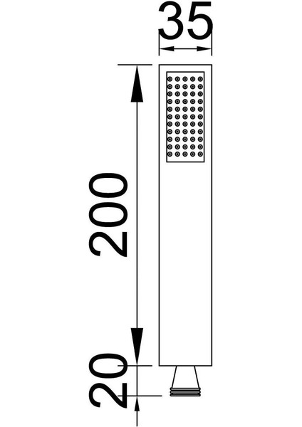 Pirinç Metal Kare Siyah El Duş Başlığı KE102-B, Şık ve Dayanıklı Tasarım fırsatları