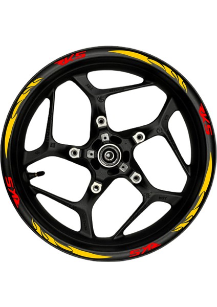 Rks Kırmızı Yazılı Turuncu Reflektif Pençe Şeritli