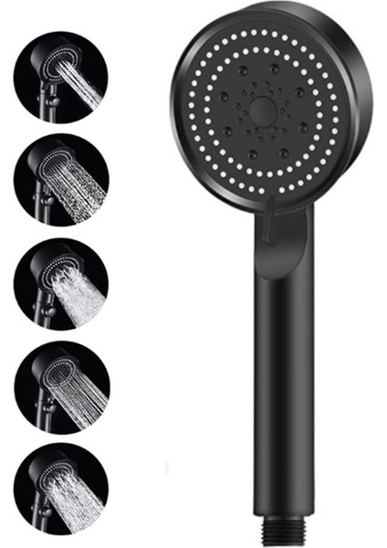 Beş Fonksiyonlu Su Tasarruflu Siyah Duş Başlığı, Şık ve Kullanışlı Tasarım fiyatları