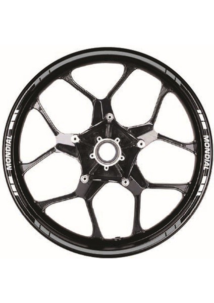 Yazısız Uzun Mondial Yazılı Kısa Kesikli 16 Lı Çift Renk Jant Sticker Etiket