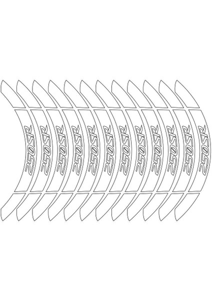 Beyaz Cf Moto 250 Sr Geniş Jant Sticker Etiket Modeli modelleri