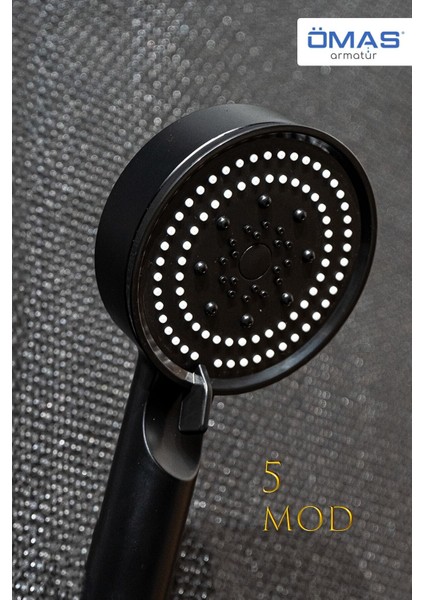 5 Fonksiyonlu Siyah Sauna Modlu Modern Duş Başlığı, Şık ve Kullanışlı Tasarım fiyatları