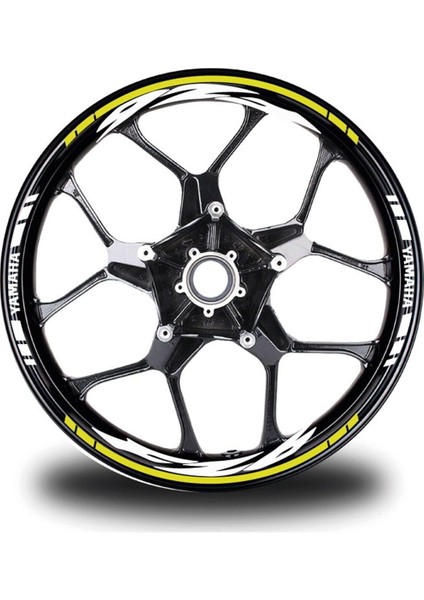 Sarı Yamaha Fz6 Jant Sticker Etiket