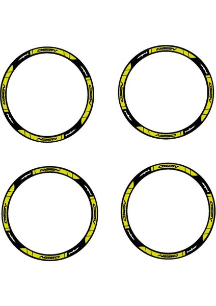 Bajaj N250 Jant Sticker Baskılı Neon Yeşil (Sarı) Etiket Modeli modelleri