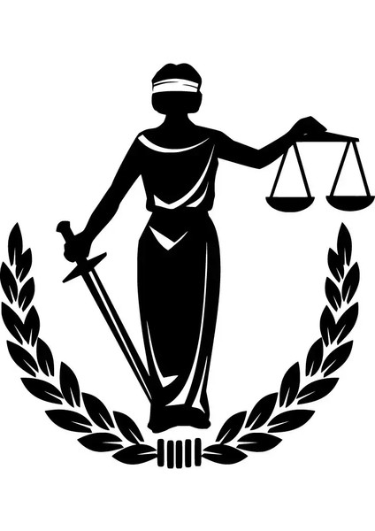 Adalet Sembolü Sticker 30 x 30 cm