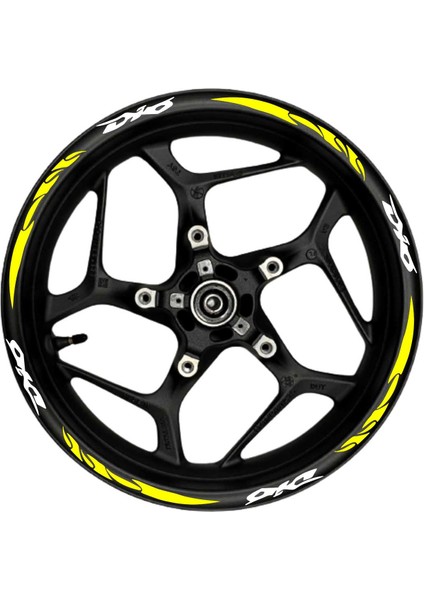 Dio Beyaz Yazılı Sarı Pençe Şeritli