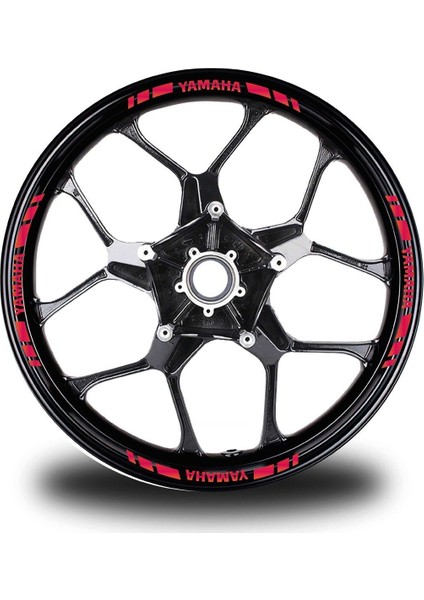 Yamaha Yazılı Kısa Dış Şerit 16'lı Tek Renk Jant Sticker Modeli
