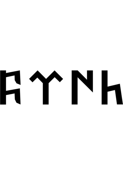 Göktürkçe Türk Yazı Oto Cam Özel Yeni Sticker Siyah 20*5 cm