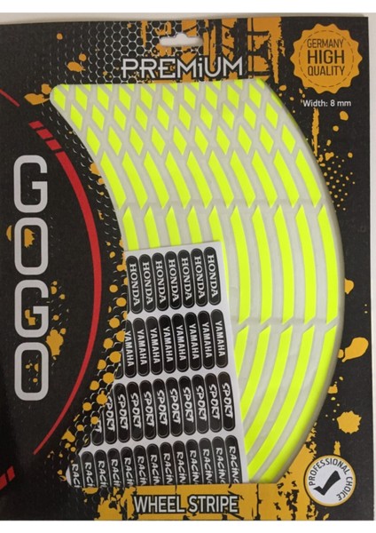 Yeni Özel Motosiklet Jant Şeridi Yeni Özel Motosiklet Honda Yamaha Uyumlu Sağ-Sol/ön-Arka