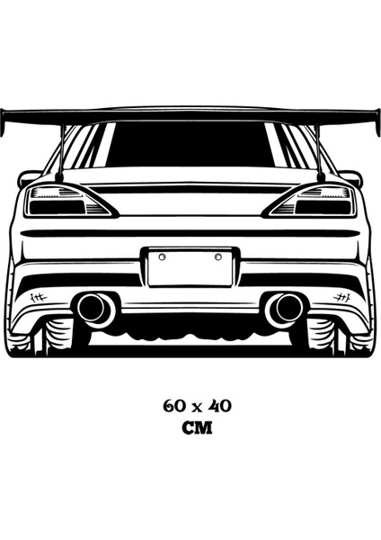 Modifiyeli Araba Spoilerlı Duvar Özel Yeni Sticker Yapıştırma (Sudan ve Nemden Etkilenmez) modelleri