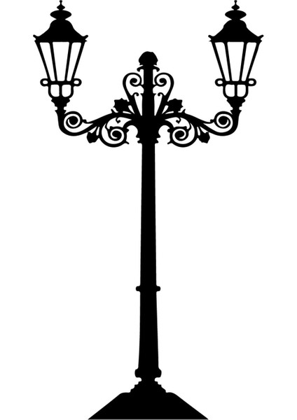 Park Lambası Duvar Dekor Sticker 60 x 106 cm