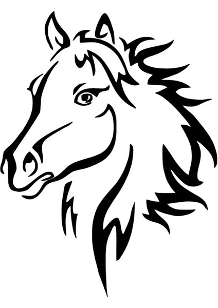 At Kafası Sticker 10 x 13 cm