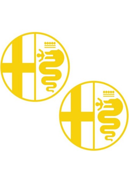 Alfa Romeo Otomobil Yan Kapı Logo Sticker Etiket Modeli