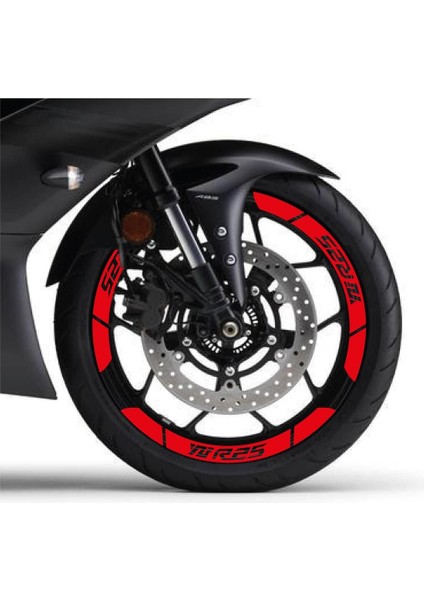 Kırmızı Yamaha Yzf R25 Geniş Jant Sticker Etiket Modeli fiyatları