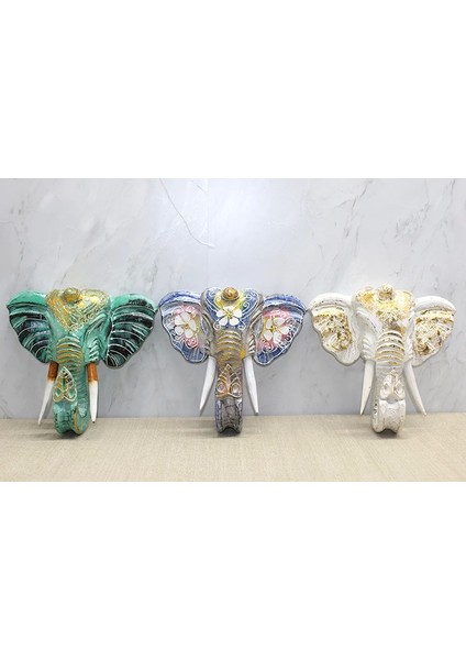 Duvara Asmalı Renkli Fil Kafası 4galıleo-26 - Lisinya