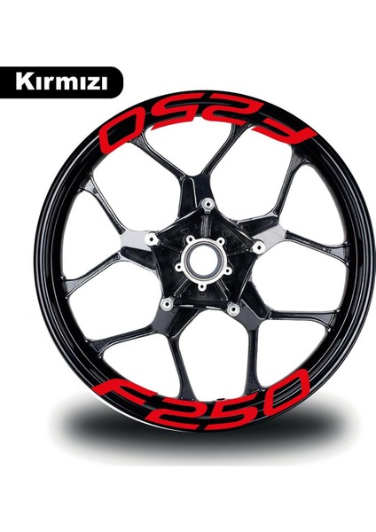 Bajaj F250 Jant Içi Yazı Sticker Modeli Kırmızı