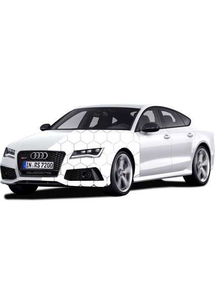 Altıgen Kaplama Ön Kaput Oto Özel Yeni Sticker Beyaz