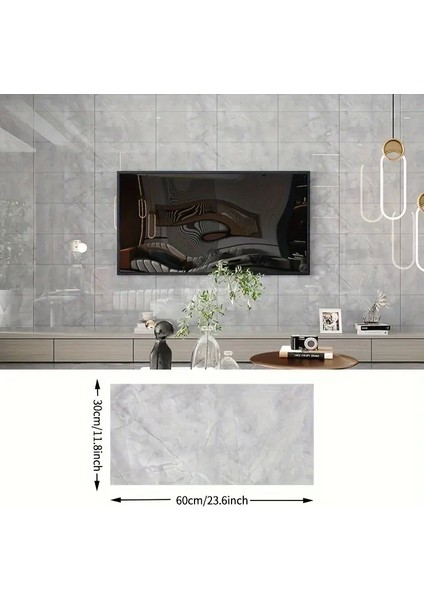 Gri Mermer Desenli Alüminyum Plastik Duvar Sticker - Lisinya modelleri