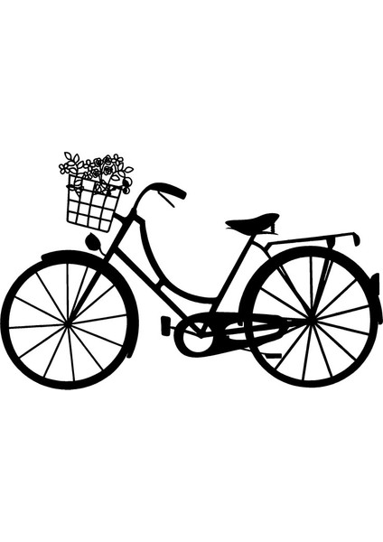 Bisiklet Model 6 Oto Özel Yeni Sticker 30 x 18 cm