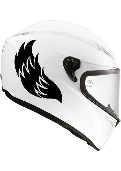 Tek Renk Kanat ( Wing Helmet Stickers ) Kask Sticker Etiket Modeli 3