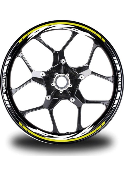 Neon Sarı Yamaha Fz6 Takım Jant Sticker Etiket
