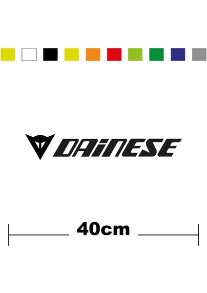 Dainese Sponsor Marka Tek Renk Sticker Etiket