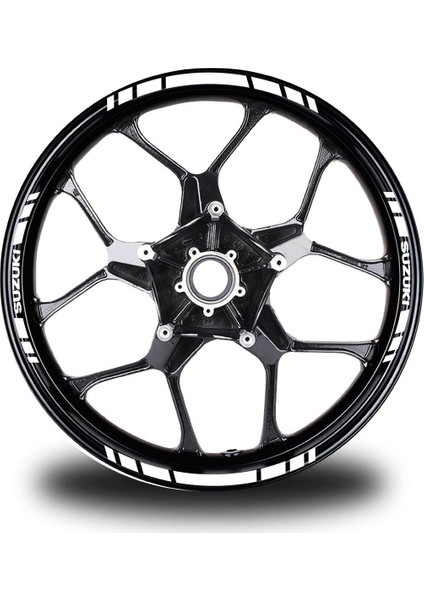 Suzukı Yazılı Kısa Yazısız Kısa Dış Şerit 16'lı Tek Renk Jant Sticker Modeli