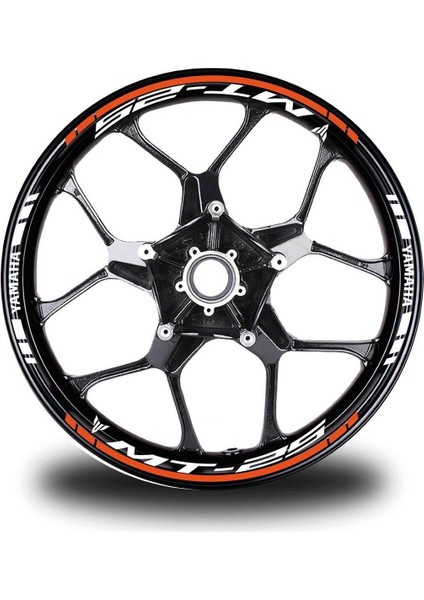 Turuncu Yamaha mt 25 Takım Jant Sticker Etiket