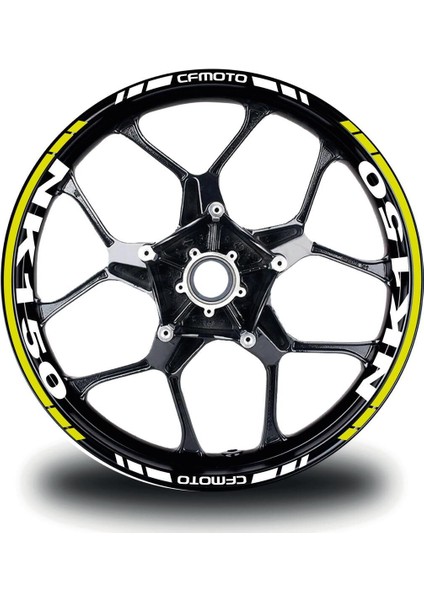 Cfmoto 150NK Takım Jant Sticker Etiket Modeli Neon Sarı Renk