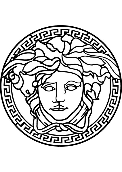 Medusa Oto Arka Cam Sticker 30 x 30 cm
