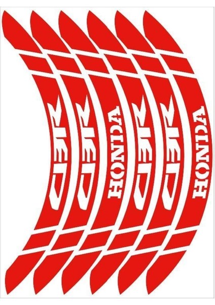 Yeni Özel Motosiklet Jant Şeridi Reflektör Kırmızı Geniş Cbr Uyumlu Sağ-Sol/ön-Arka