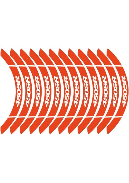 Neon Turuncu Cf Moto 450 Sr Geniş Jant Sticker Etiket Modeli modelleri