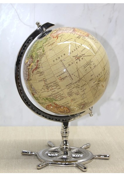 Altı Dümenli Dekoratif Dünya Küre 4160-PW - Lisinya