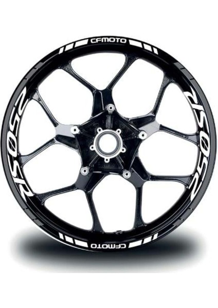 Cfmoto 250SR Jant Sticker Iç & Dış Takım Etiket Modeli Gri - Beyaz