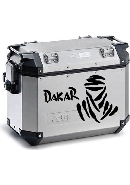 Dakar Desenli Motosiklet Çanta Sticker Etiket Modeli
