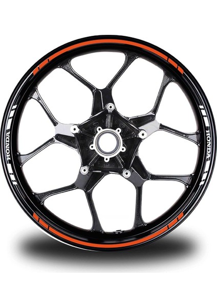 Yazısız Uzun Honda Yazılı Kısa Kesikli 16 Lı Çift Renk Jant Sticker Etiket