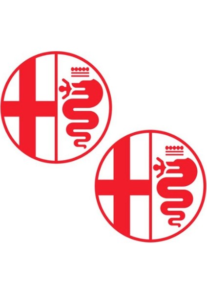 Alfa Romeo Otomobil Yan Kapı Logo Sticker Etiket Modeli