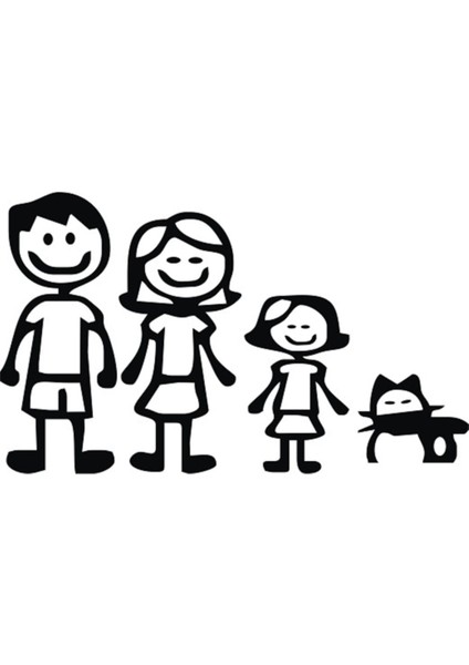 Aile Tasarım Oto Özel Yeni Sticker 20 cm