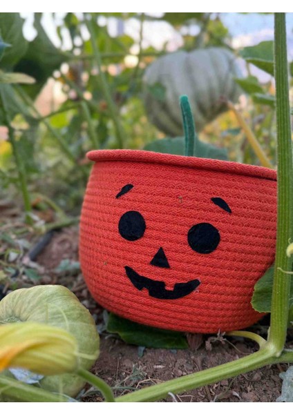 Halloween Balkabağı Sepet – El Yapımı Kapaklı Dekoratif Saklama Kutusu fiyatları