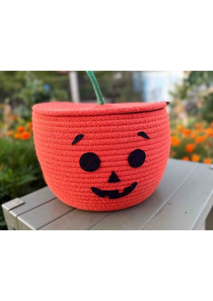 Halloween Balkabağı Sepet – El Yapımı Kapaklı Dekoratif Saklama Kutusu fırsatları