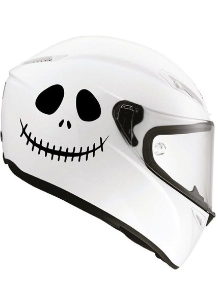 Tek Renk Soytarı (Clown Helmet Stickers) Kask Sticker Etiket Modeli