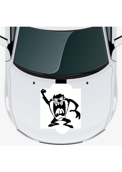 Sinirli Maymun Oto Kaput Sticker 40 x 40 cm