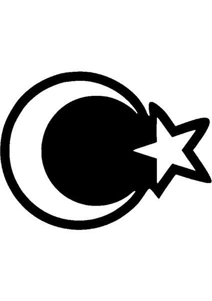 Ay Yıldız Oto Kaput Sticker 40 x 40 cm fiyatları