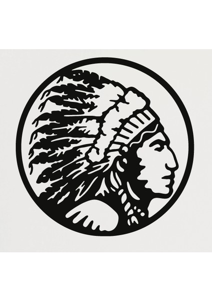 Kabile Şefi Oto Arka Cam Sticker 30 x 30 cm