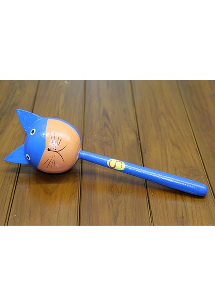 Ahşap Kedili Marakas Tekli Polos:27 - Lisinya