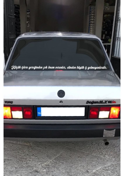 Oto Cam Yazı Sözleri Ticari-Servis-Dolmuş-Panelvan Uzun Özel Yeni Sticker Model 45