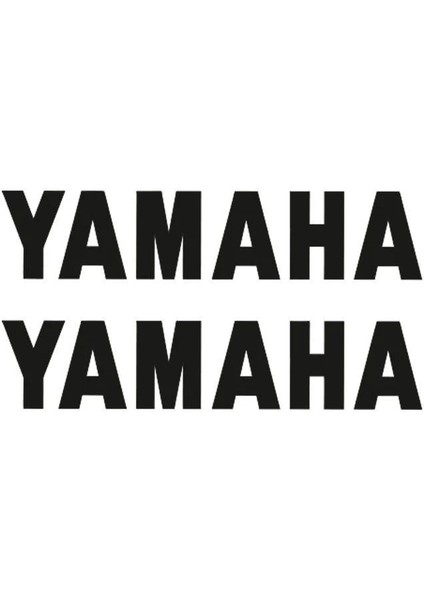 Yamaha Yazı Motosiklet Sticker 2 Adet 19 x 4 cm