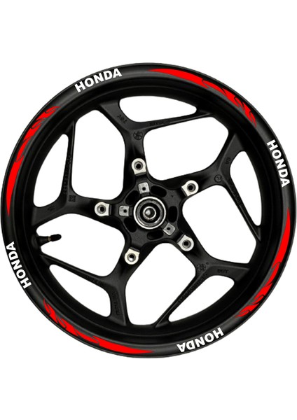 Honda Beyaz Yazılı Kırmızı Pençe Şeritli